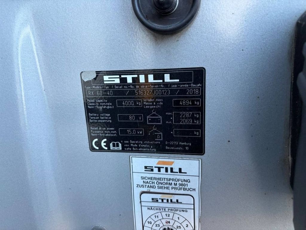 Frontstapler типа Still RX 60-40, Gebrauchtmaschine в Antwerpen (Фотография 9)