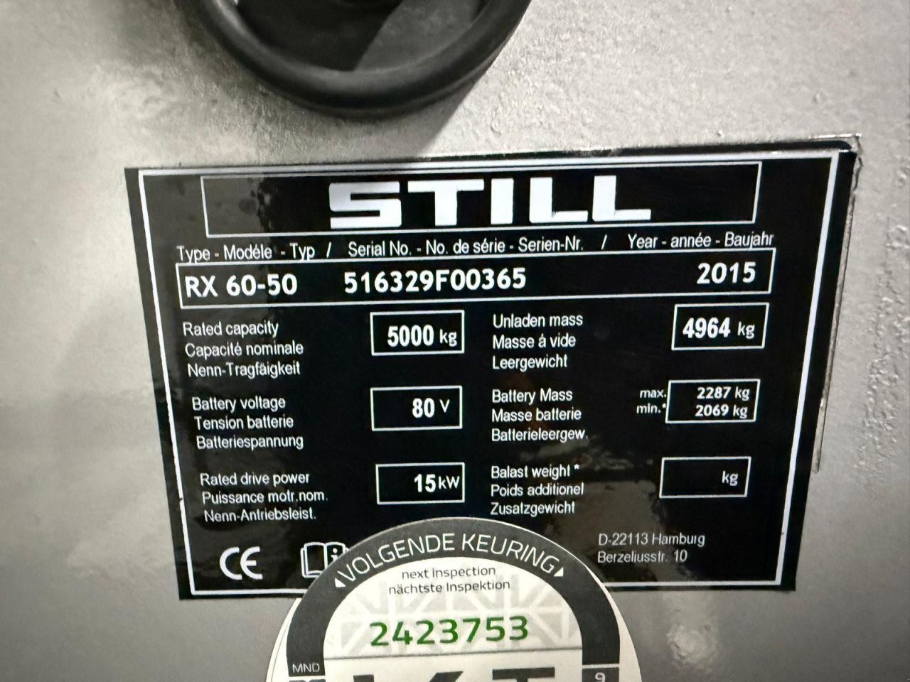 Frontstapler du type Still RX 60-50, Gebrauchtmaschine en Vianen (Photo 7)