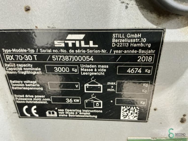 Frontstapler Türe ait Still RX 70-30 T, Gebrauchtmaschine içinde Wijchen (resim 10)