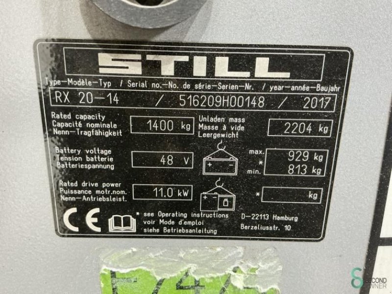 Frontstapler Türe ait Still RX20-14, Gebrauchtmaschine içinde Wijchen (resim 11)