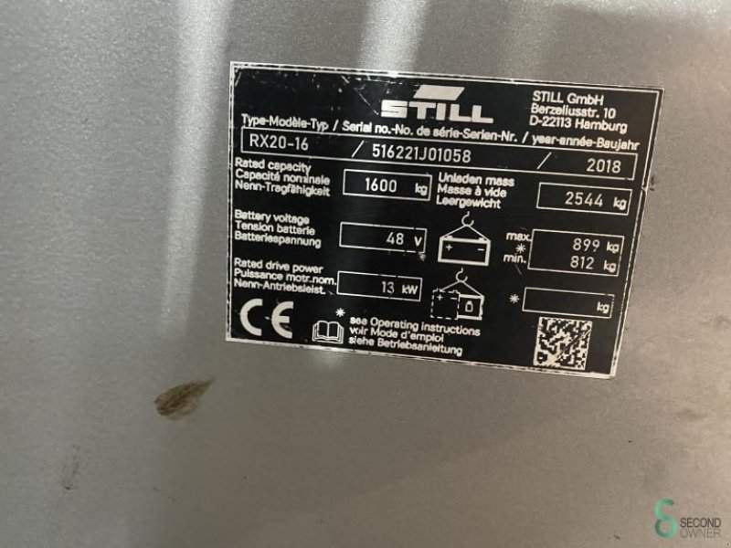 Frontstapler typu Still RX20-16, Gebrauchtmaschine v Wijchen (Obrázek 10)