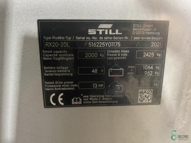 Frontstapler typu Still RX20-20L, Gebrauchtmaschine v Wijchen (Obrázek 11)