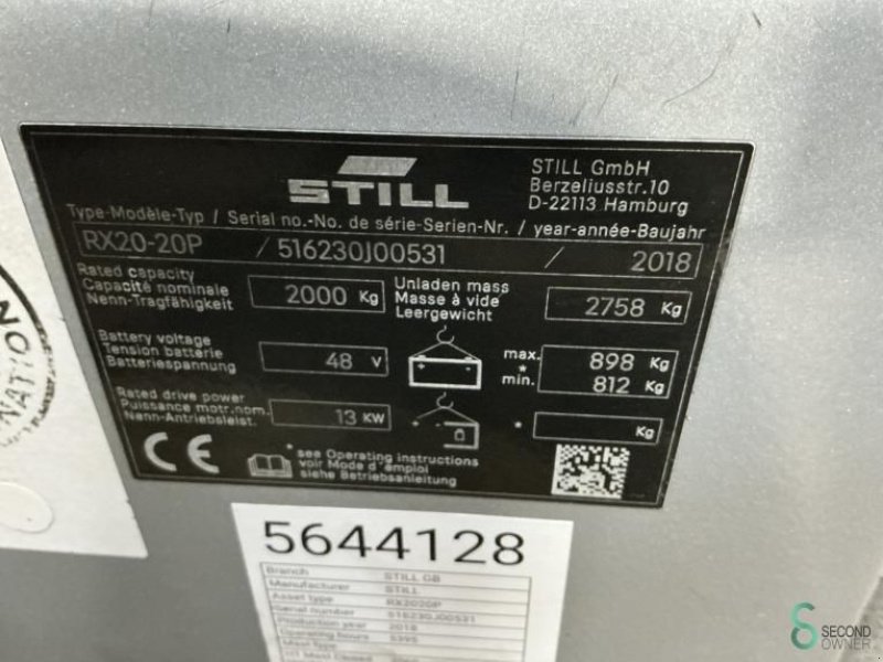 Frontstapler typu Still RX20-20P, Gebrauchtmaschine v Wijchen (Obrázek 9)
