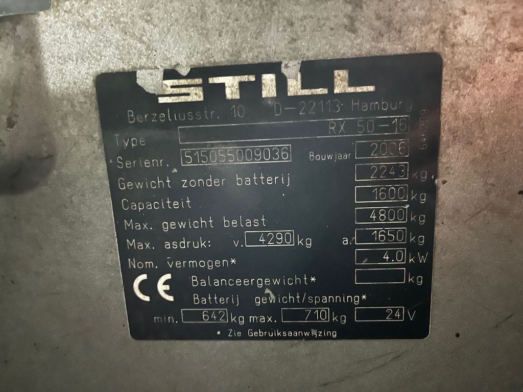 Frontstapler typu Still RX50-16, Gebrauchtmaschine w Dronten (Zdjęcie 9)