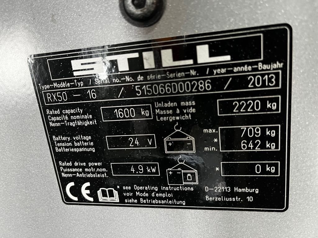 Frontstapler tip Still RX50-16, Gebrauchtmaschine in Dronten (Poză 10)