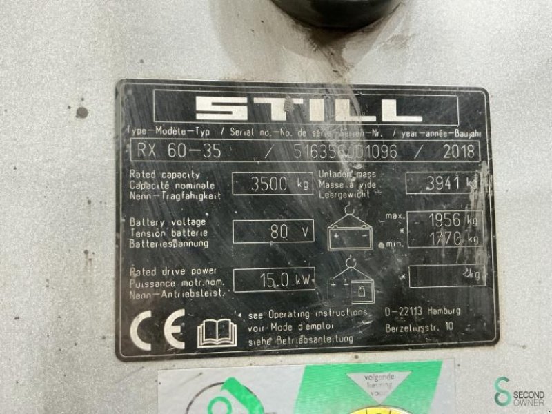 Frontstapler del tipo Still RX60-35, Gebrauchtmaschine In Wijchen (Immagine 2)