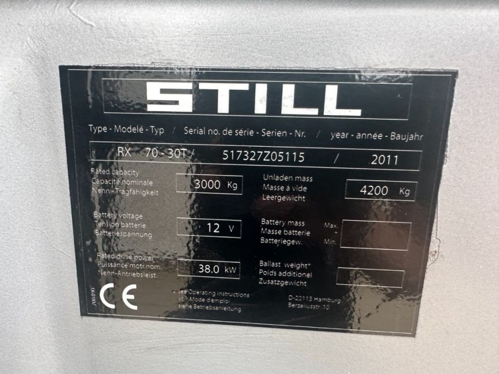 Frontstapler del tipo Still RX70-30T 3 ton Triplex Freelift Sideshift LPG Heftruck, Gebrauchtmaschine en VEEN (Imagen 7)