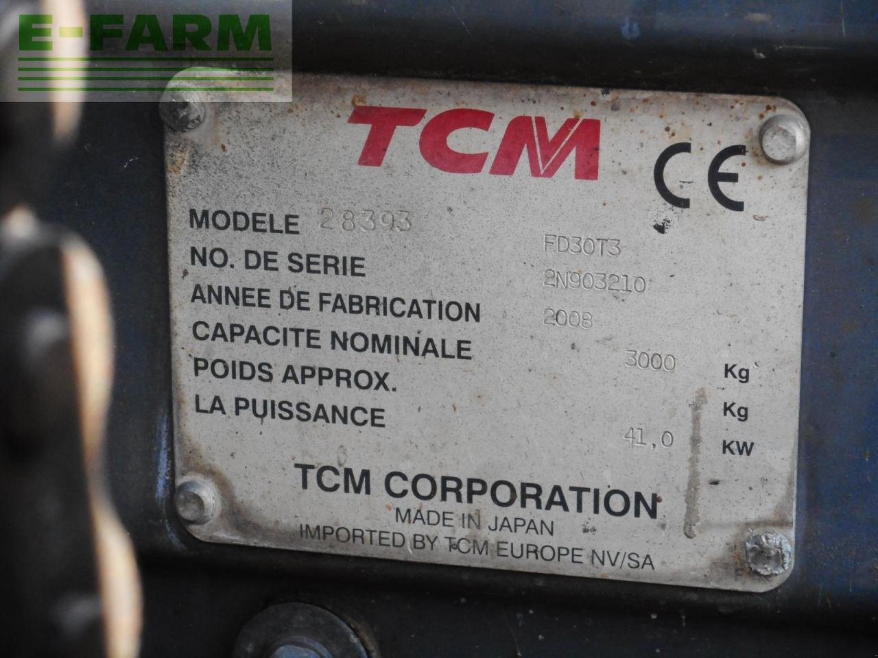 Frontstapler Türe ait TCM fd30t3 triplex 4,35m + seitenschieber, Gebrauchtmaschine içinde ST. NIKOLAI/DR. (resim 7)