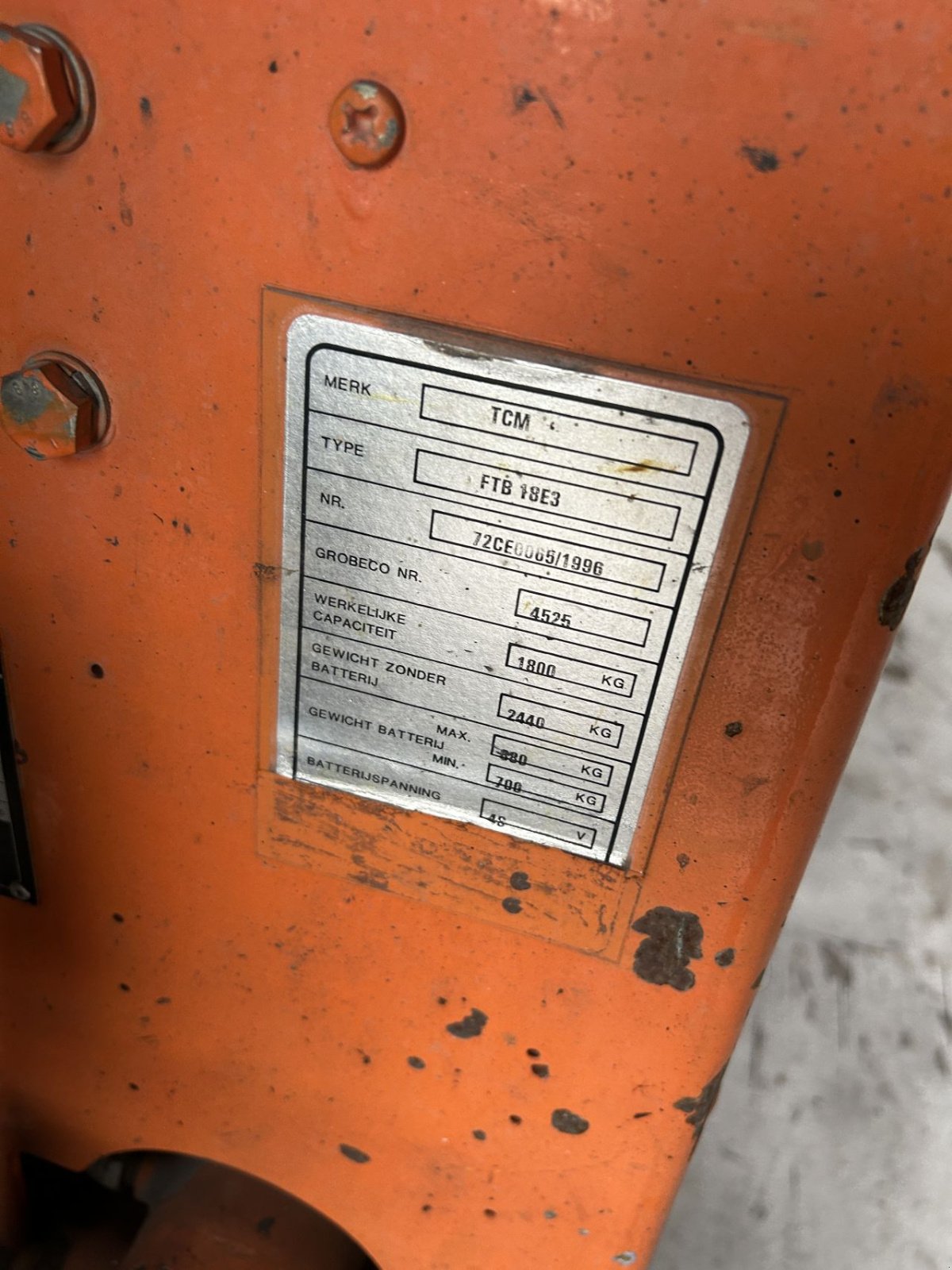 Frontstapler a típus TCM ftb 18e3, Gebrauchtmaschine ekkor: Heythuysen (Kép 4)