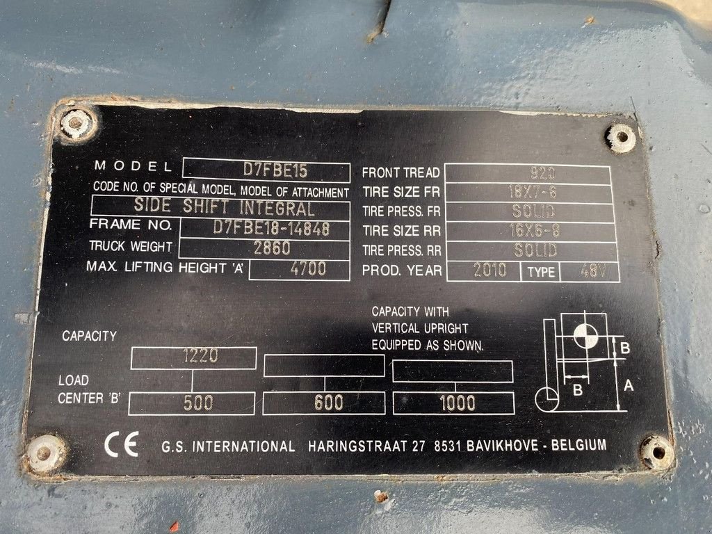 Frontstapler of the type Toyota 7FBEF15, Gebrauchtmaschine in 's-Heer Arendskerke (Picture 7)