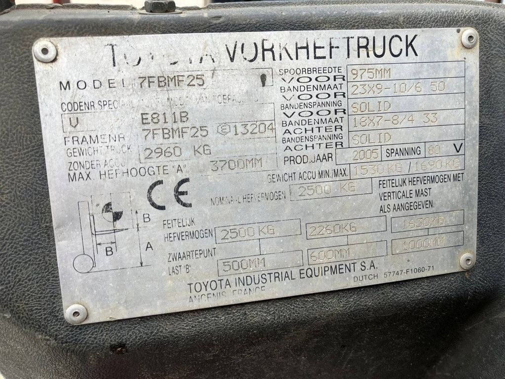 Frontstapler του τύπου Toyota 7FBMF25, Gebrauchtmaschine σε Antwerpen (Φωτογραφία 9)