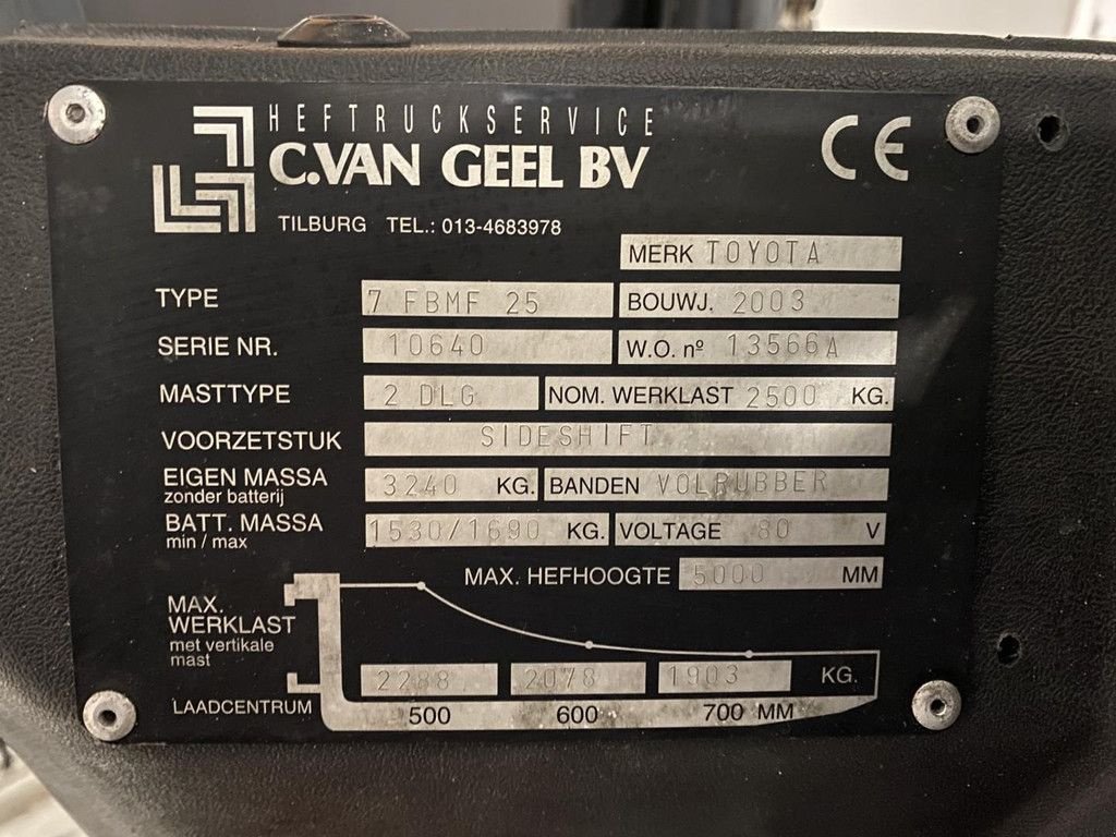 Frontstapler of the type Toyota 7FBMF25, Gebrauchtmaschine in 's-Heer Arendskerke (Picture 7)