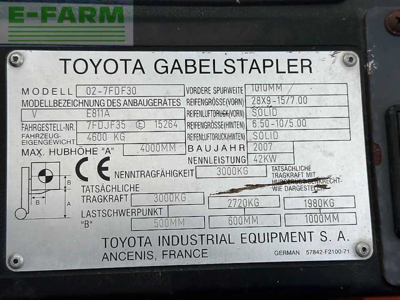 Frontstapler des Typs Toyota 7fdf 30 gold edition, Gebrauchtmaschine in STADTHAGEN (Bild 9)