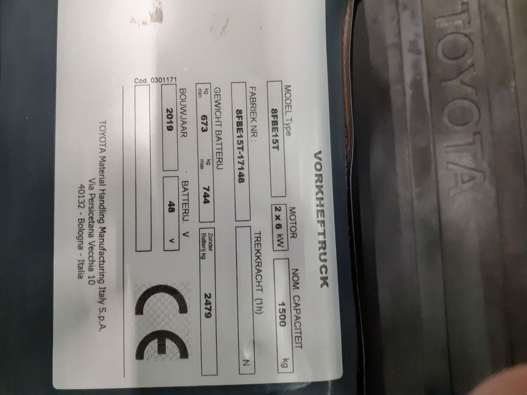 Frontstapler del tipo Toyota 8FBE15T, Gebrauchtmaschine en Barneveld (Imagen 10)