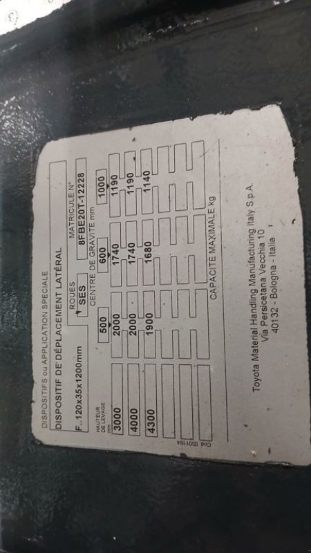Frontstapler of the type Toyota 8FBE20T, Gebrauchtmaschine in Barneveld (Picture 7)