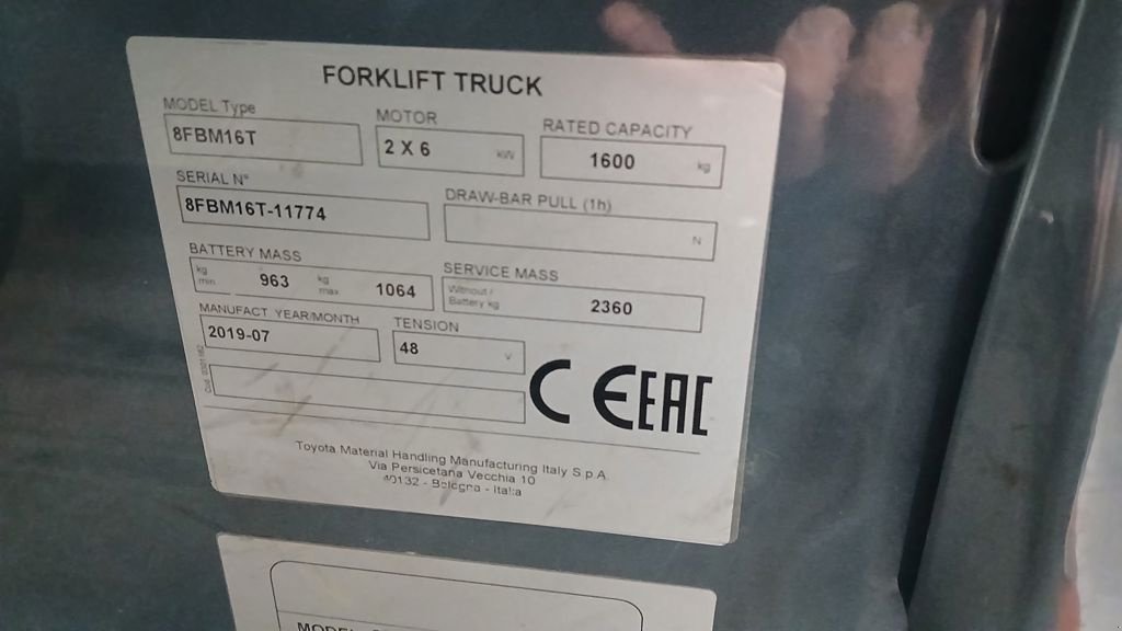 Frontstapler of the type Toyota 8FBM16T, Gebrauchtmaschine in Barneveld (Picture 6)