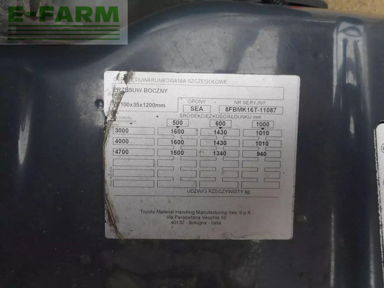 Frontstapler del tipo Toyota 8fbnkt16t triplex 4,7m + ss + ladegerät ( lithiu, Gebrauchtmaschine In ST. NIKOLAI/DR. (Immagine 12)