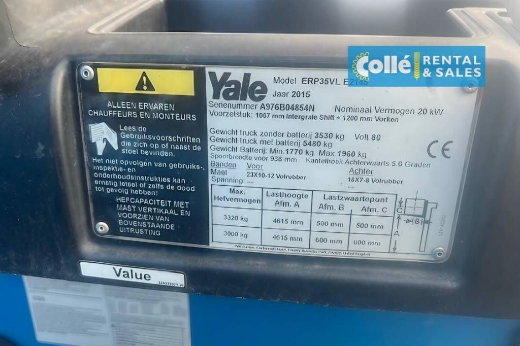 Frontstapler des Typs Yale ERP 35 2015, Gebrauchtmaschine in Sittard (Bild 9)