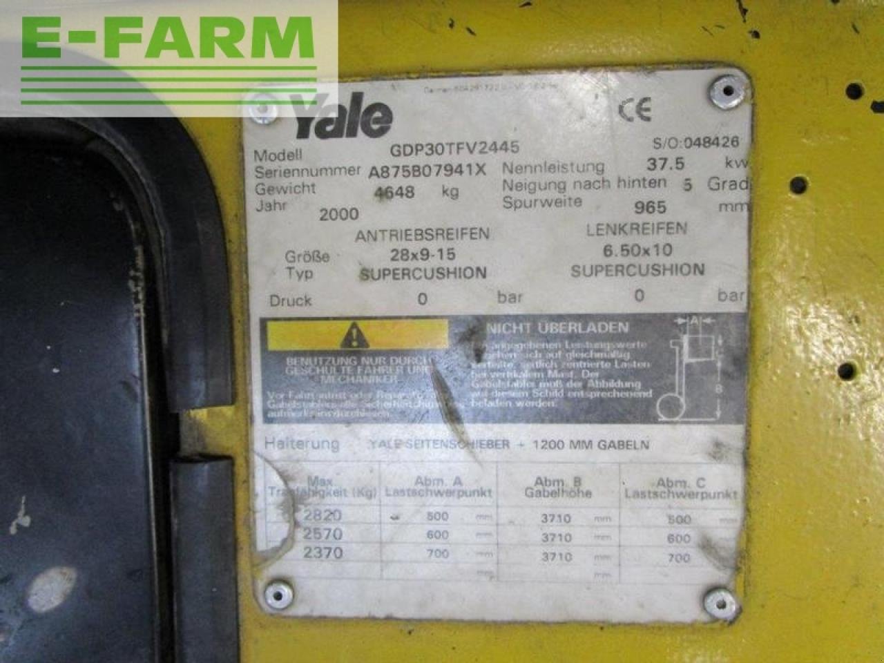 Frontstapler a típus Yale gdp 30 tf hydro, Gebrauchtmaschine ekkor: Steffenberg (Kép 6)