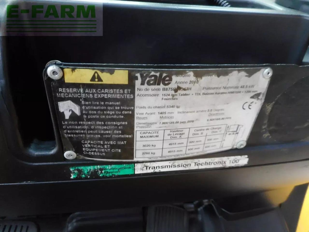 Frontstapler des Typs Yale gdp35vx triplex 4,9m + ss + zwillingsreifen, Gebrauchtmaschine in ST. NIKOLAI/DR. (Bild 9)