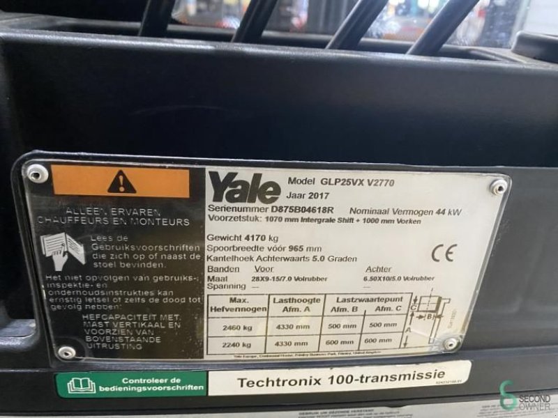 Frontstapler typu Yale GLP 25 VX, Gebrauchtmaschine v Wijchen (Obrázek 9)