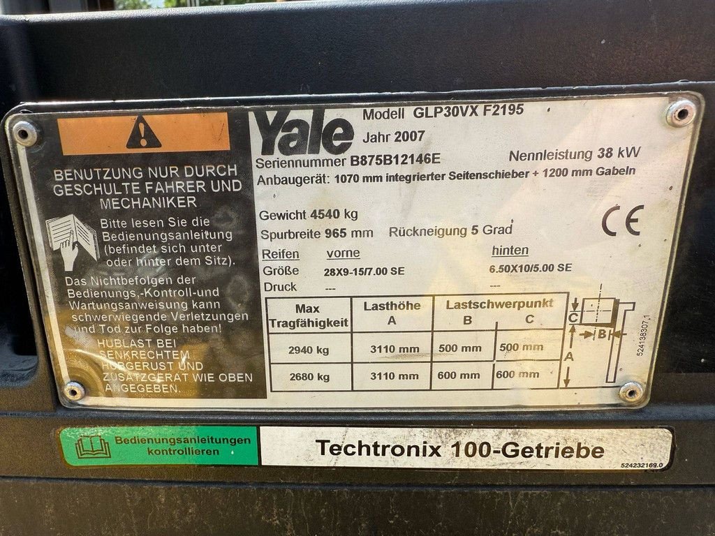 Frontstapler typu Yale GLP30VX F2195, Gebrauchtmaschine v Antwerpen (Obrázek 8)