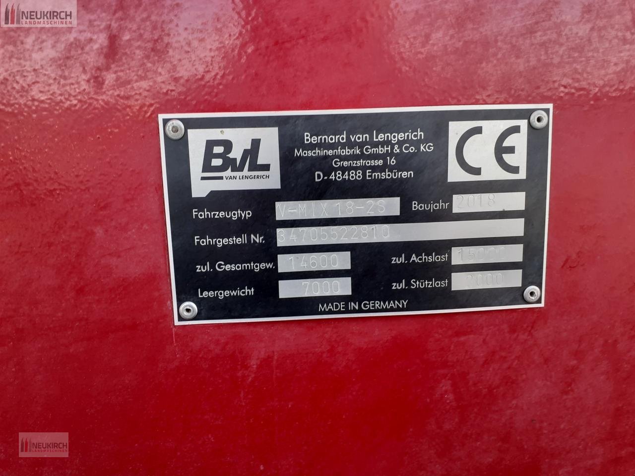 Futtermischwagen typu BVL V-MIX 18-2S (18 m³), Gebrauchtmaschine v Delbrück-Westenholz (Obrázek 7)