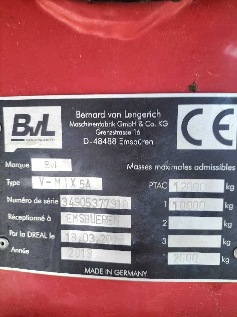 Futtermischwagen του τύπου BVL V-MIX 25-2S, Gebrauchtmaschine σε VARZY (Φωτογραφία 7)