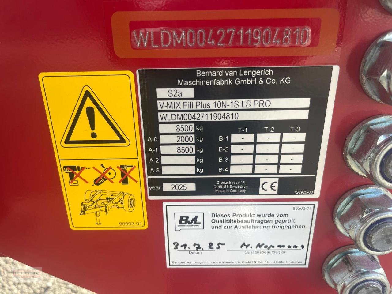 Futtermischwagen del tipo BVL V-Mix Fill Plus 10N - 1S LS Pro, Neumaschine In Tuntenhausen (Immagine 17)