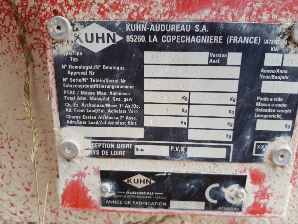 Futtermischwagen del tipo Kuhn EUROMIX 1 - 1670, Gebrauchtmaschine In BRAS SUR MEUSE (Immagine 5)