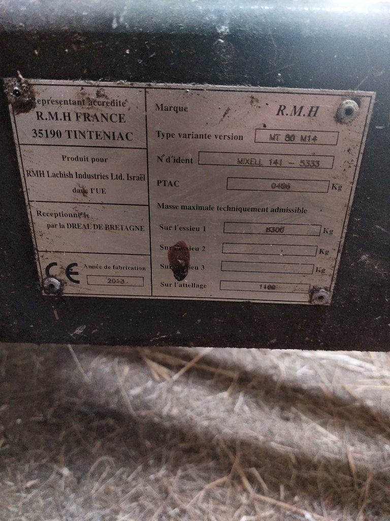 Futtermischwagen Türe ait RMH MT 80 M 14, Gebrauchtmaschine içinde BRAS SUR MEUSE (resim 7)