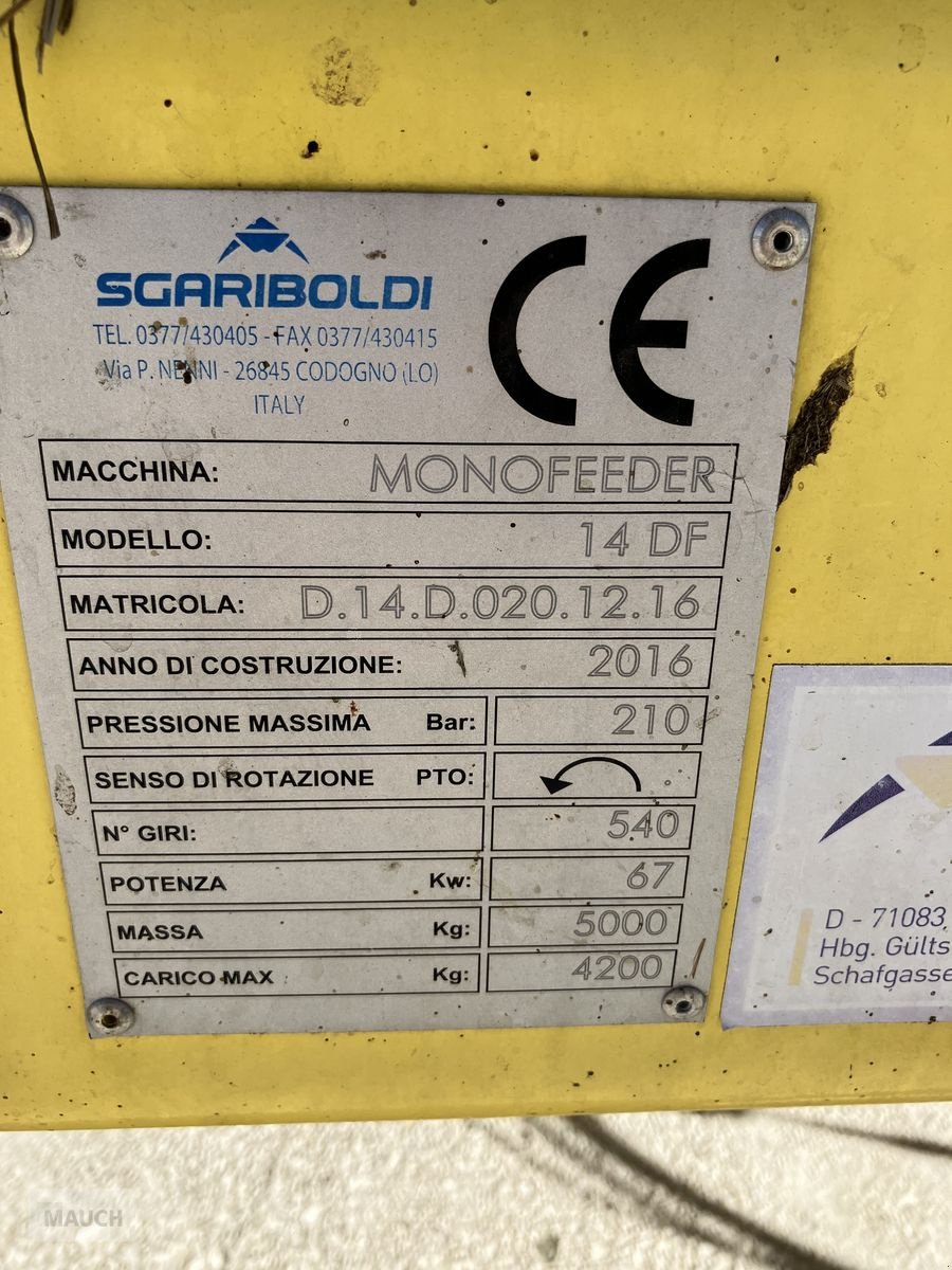 Futtermischwagen del tipo Sgariboldi DF 14 Fräsmischwagen, Gebrauchtmaschine In Burgkirchen (Immagine 23)