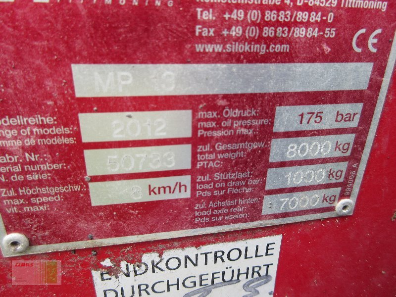 Futtermischwagen tip Siloking MP13, Gebrauchtmaschine in Weddingstedt (Poză 8)