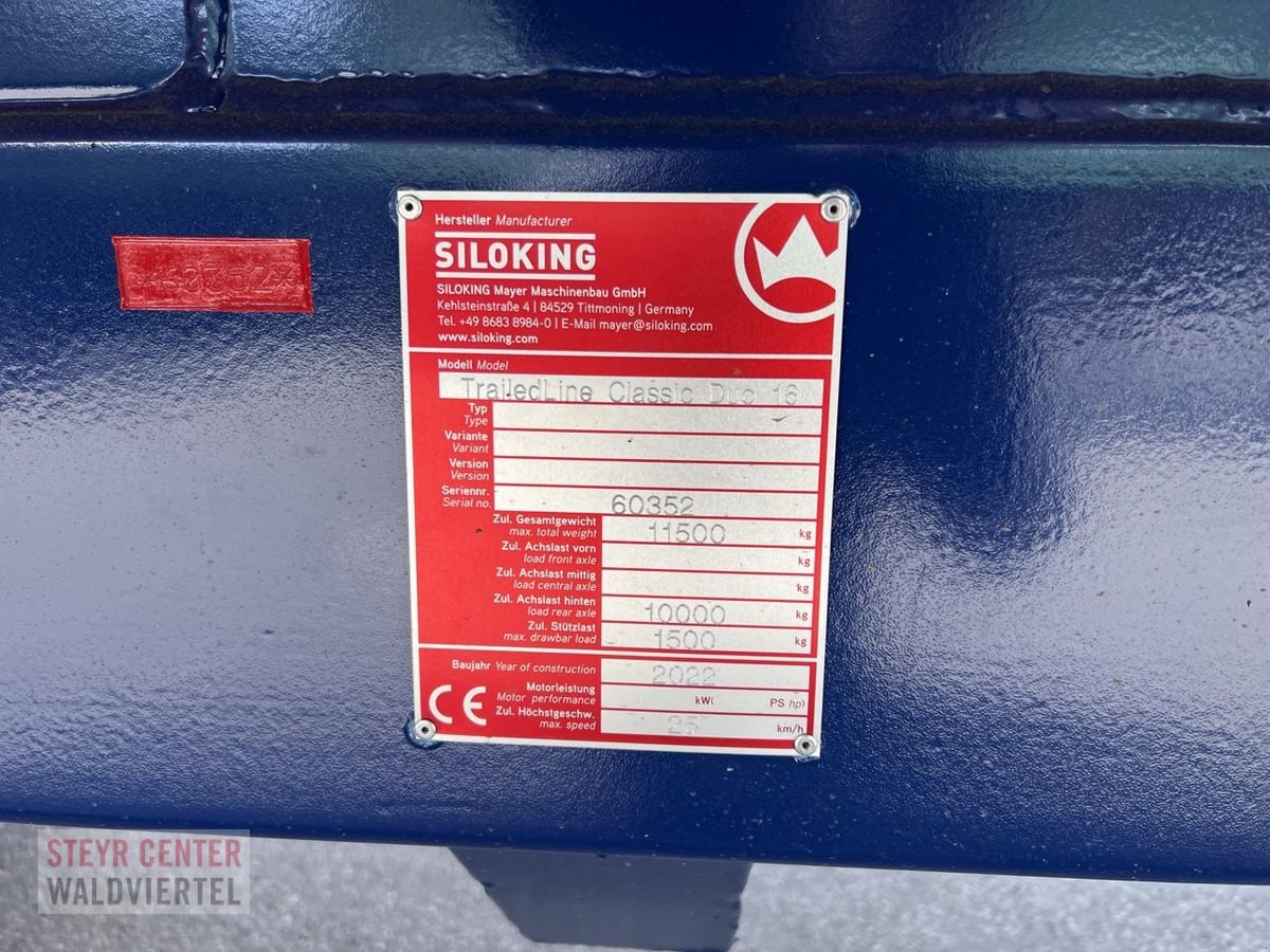 Futtermischwagen del tipo Siloking Trailed Line Classic Duo 16, Neumaschine In Gmünd (Immagine 7)
