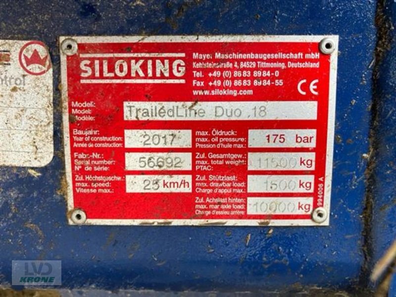 Futtermischwagen del tipo Siloking Trailed Line DUO 18, Gebrauchtmaschine In Spelle (Immagine 13)