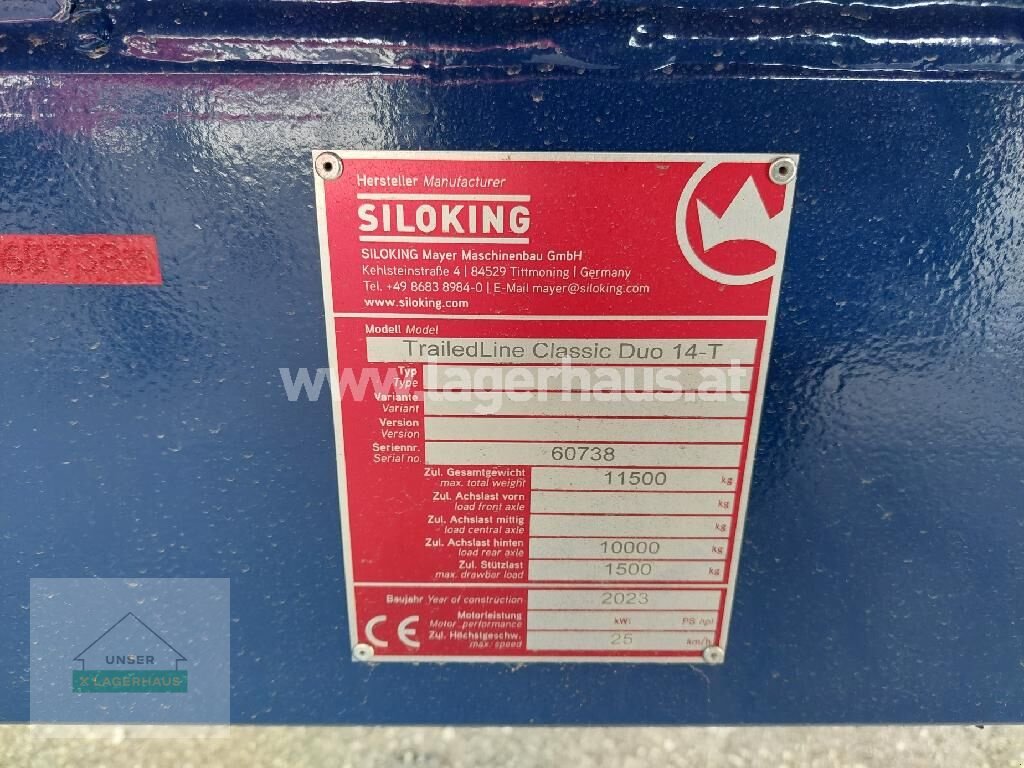 Futtermischwagen del tipo Siloking TRAILEDLINE CLASSIC DUO 14-T, Neumaschine en Haag (Imagen 5)