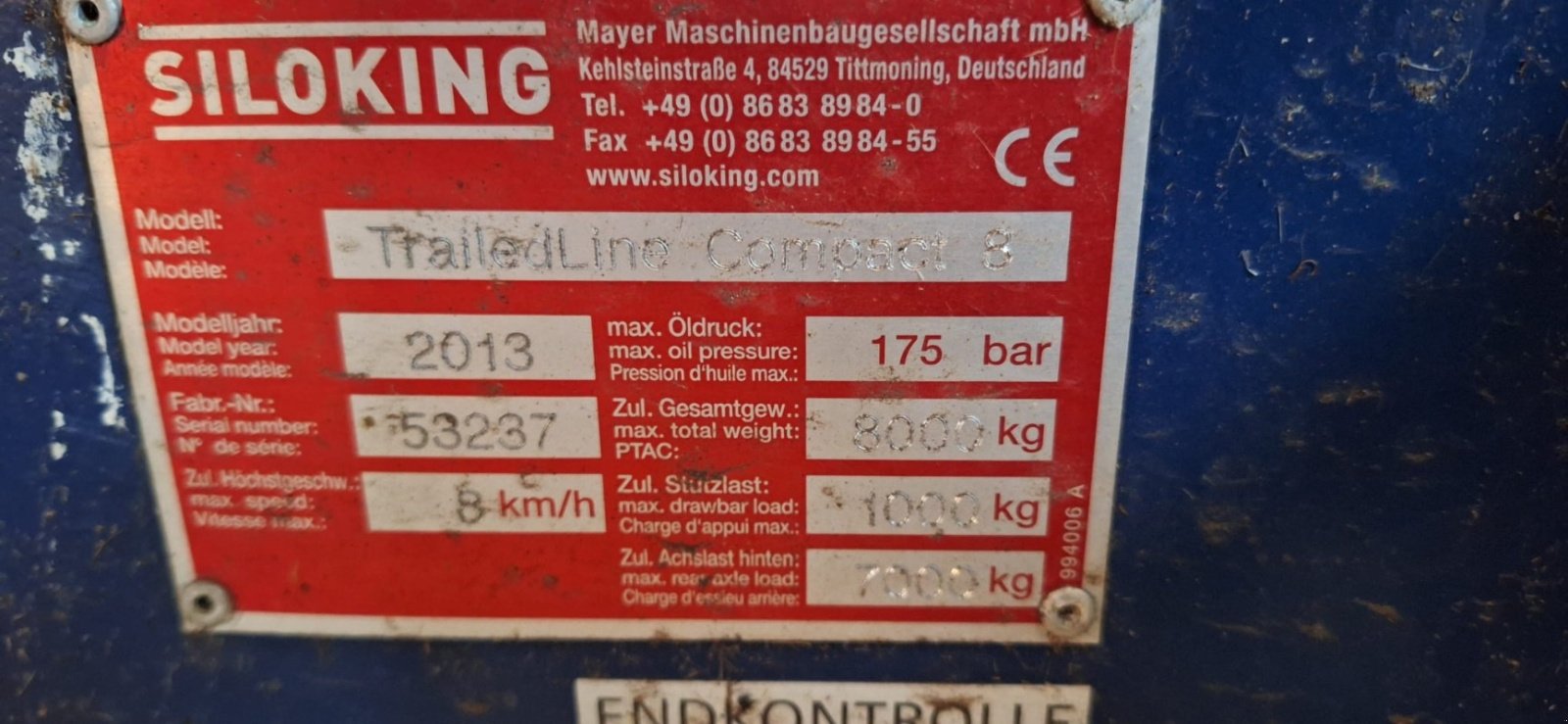 Futtermischwagen des Typs Siloking TrailedLine Compact 8, Gebrauchtmaschine in Bad Oldesloe (Bild 7)