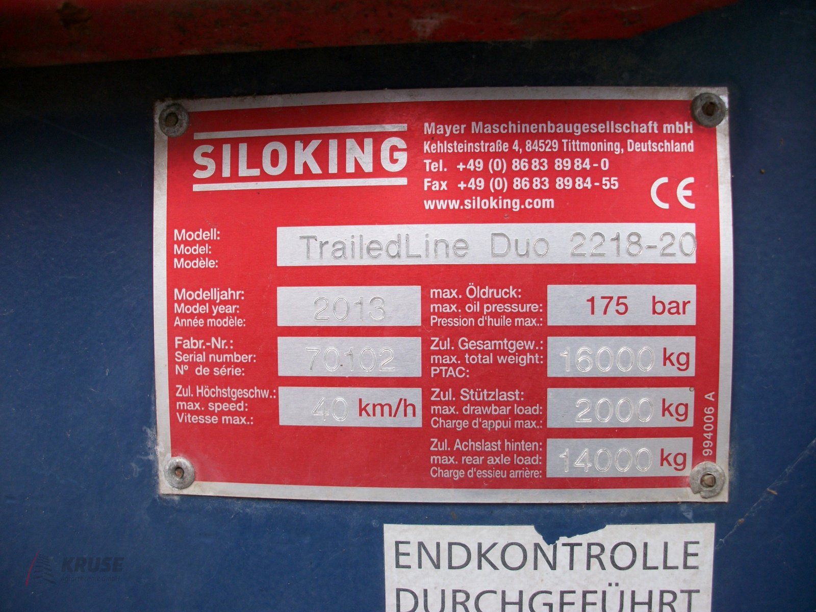 Futtermischwagen типа Siloking TrailedLine Duo 2218-20, Gebrauchtmaschine в Fürstenau (Фотография 14)