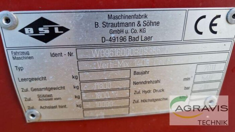 Futtermischwagen типа Strautmann VERTI-MIX 1400 DOUBLE, Gebrauchtmaschine в Melle-Wellingholzhausen (Фотография 9)