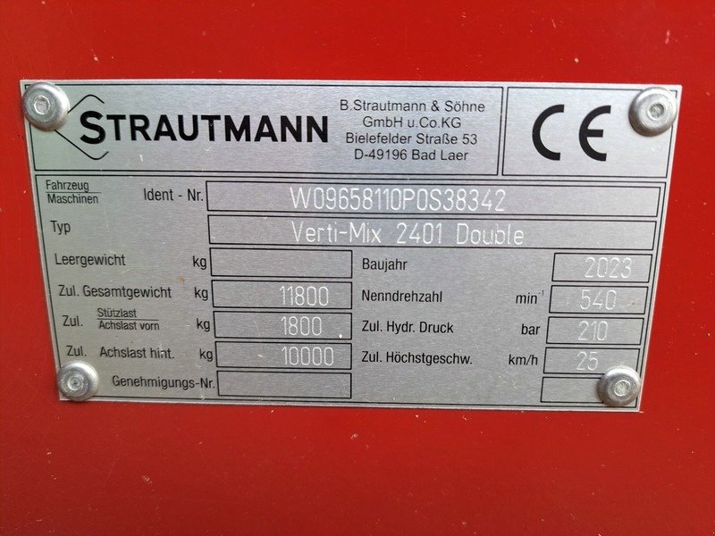 Futtermischwagen of the type Strautmann Verti Mix 2401 Double, Neumaschine in Gülzow-Prüzen OT Mühlengeez (Picture 11)