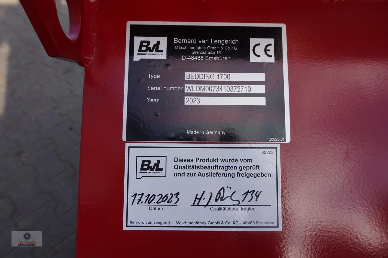 Futterverteilwagen des Typs BVL V-COMFORT Bedding 1700, Neumaschine in Barßel (Bild 5)