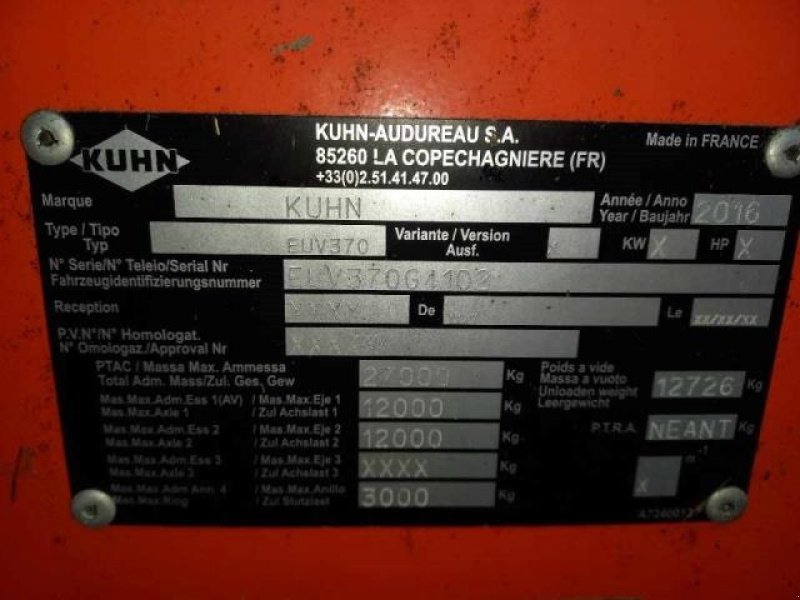 Futterverteilwagen типа Kuhn EUROMIX 3970, Gebrauchtmaschine в Rødding (Фотография 7)