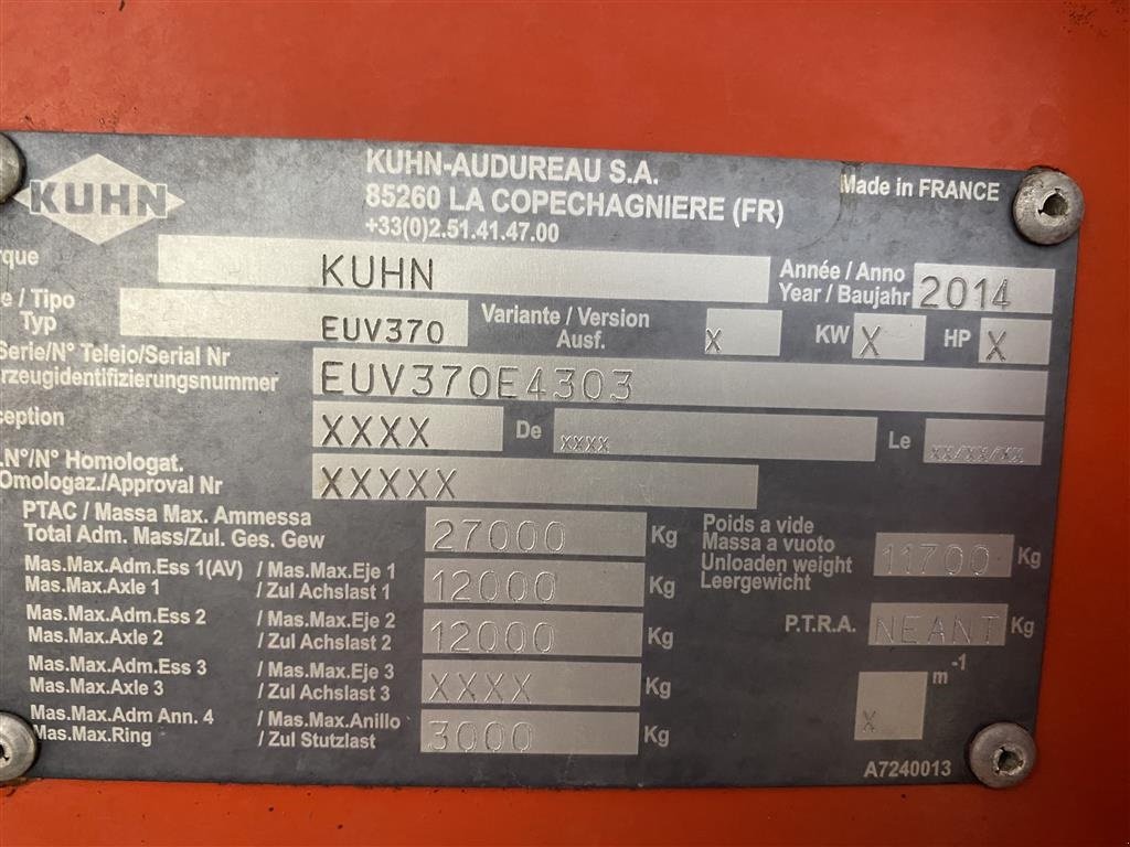 Futterverteilwagen типа Kuhn Euromix l, 3370, Gebrauchtmaschine в Aulum (Фотография 7)