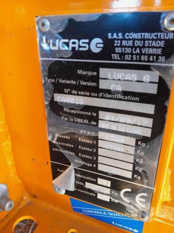 Futterverteilwagen van het type Lucas CASTOR + 60 R, Gebrauchtmaschine in SAINTE GENEVIEVE SUR AGENCE (Foto 5)