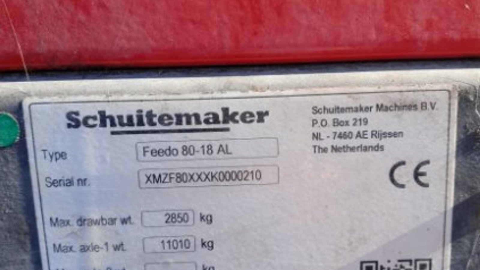 Futterverteilwagen typu Schuitemaker Feedo 80/18AL FEEDO 80-18 AL, Gebrauchtmaschine v Samsø (Obrázek 2)
