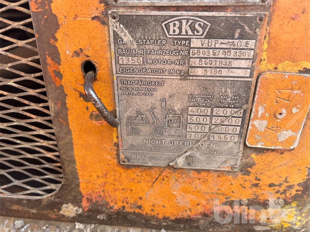 Gabelstapler от тип BKS VDF 40 E, Gebrauchtmaschine в Düsseldorf (Снимка 6)