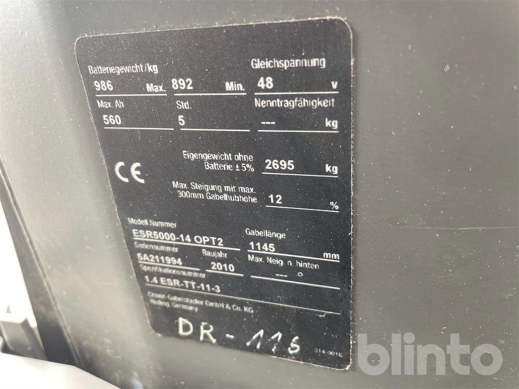 Gabelstapler от тип Crown ESR5000, Gebrauchtmaschine в Düsseldorf (Снимка 5)