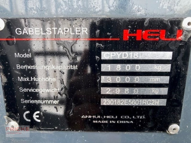 Gabelstapler typu Heli CPYD 18-RC2H, Gebrauchtmaschine v Bockel - Gyhum (Obrázek 3)