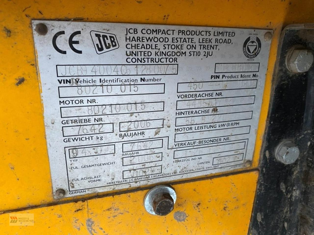 Gabelstapler del tipo JCB 940 RTFL GELÄNDESTAPLER, Gebrauchtmaschine en Oyten (Imagen 6)