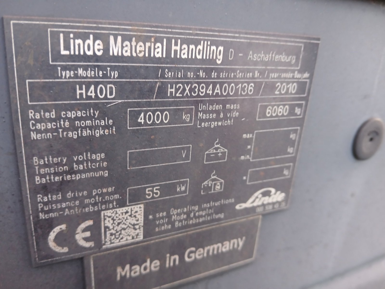 Gabelstapler za tip Linde H40 D H 40D, Gebrauchtmaschine u Oxenbronn (Slika 3)